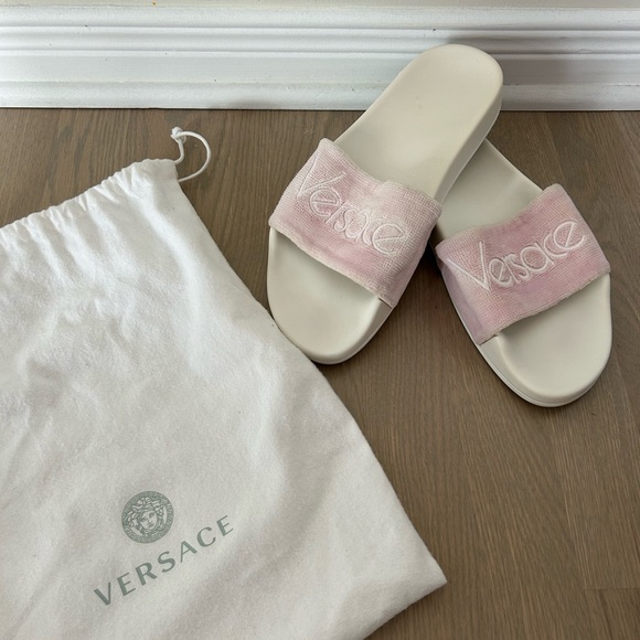 Versace Women Terry Cloth Flip Flops Slides - Picture 8 of 16
